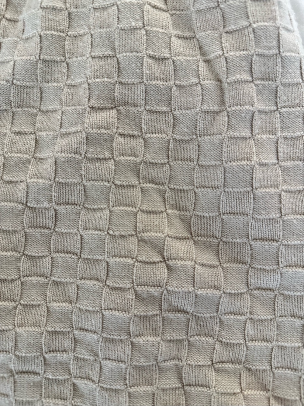 Abercrombie Checkered Knit Ottoman Tank in Light Beige - Picture 4 of 4